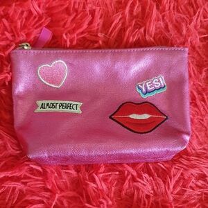 Pink Cosmetic Pouch with Fun Patches Bath&Body Works